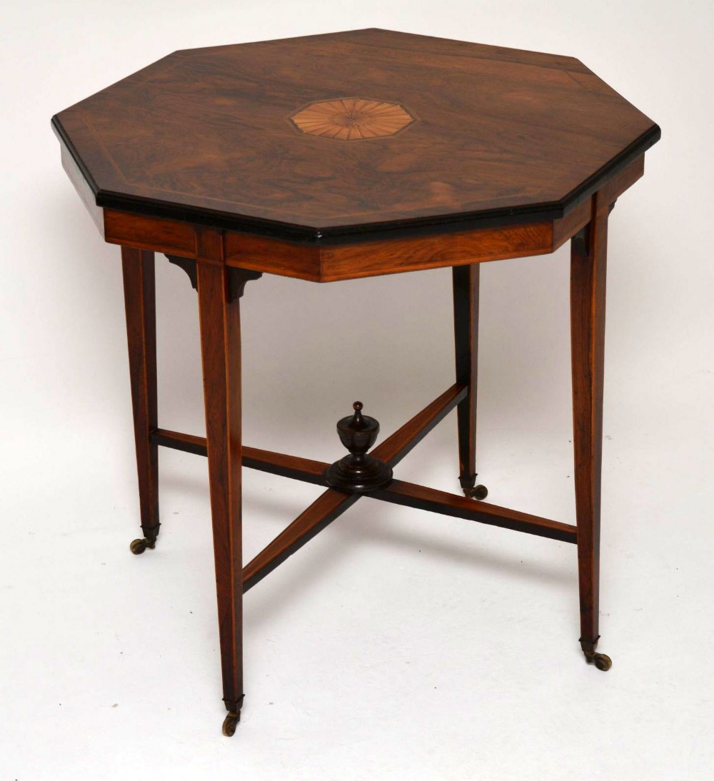 Antique Victorian Inlaid Rosewood Occasional Table