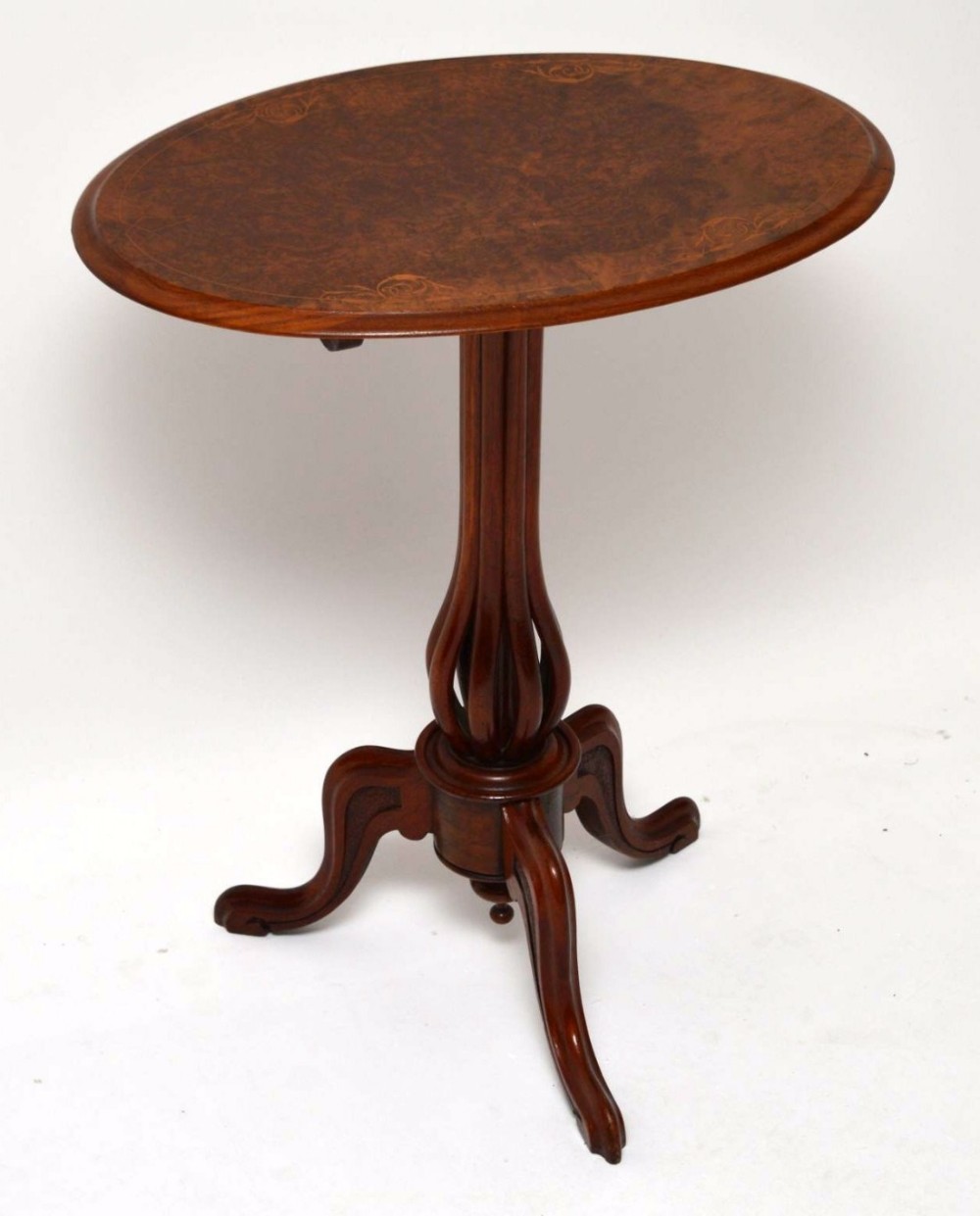 Antique Victorian Burr Walnut Tilt Top Table
