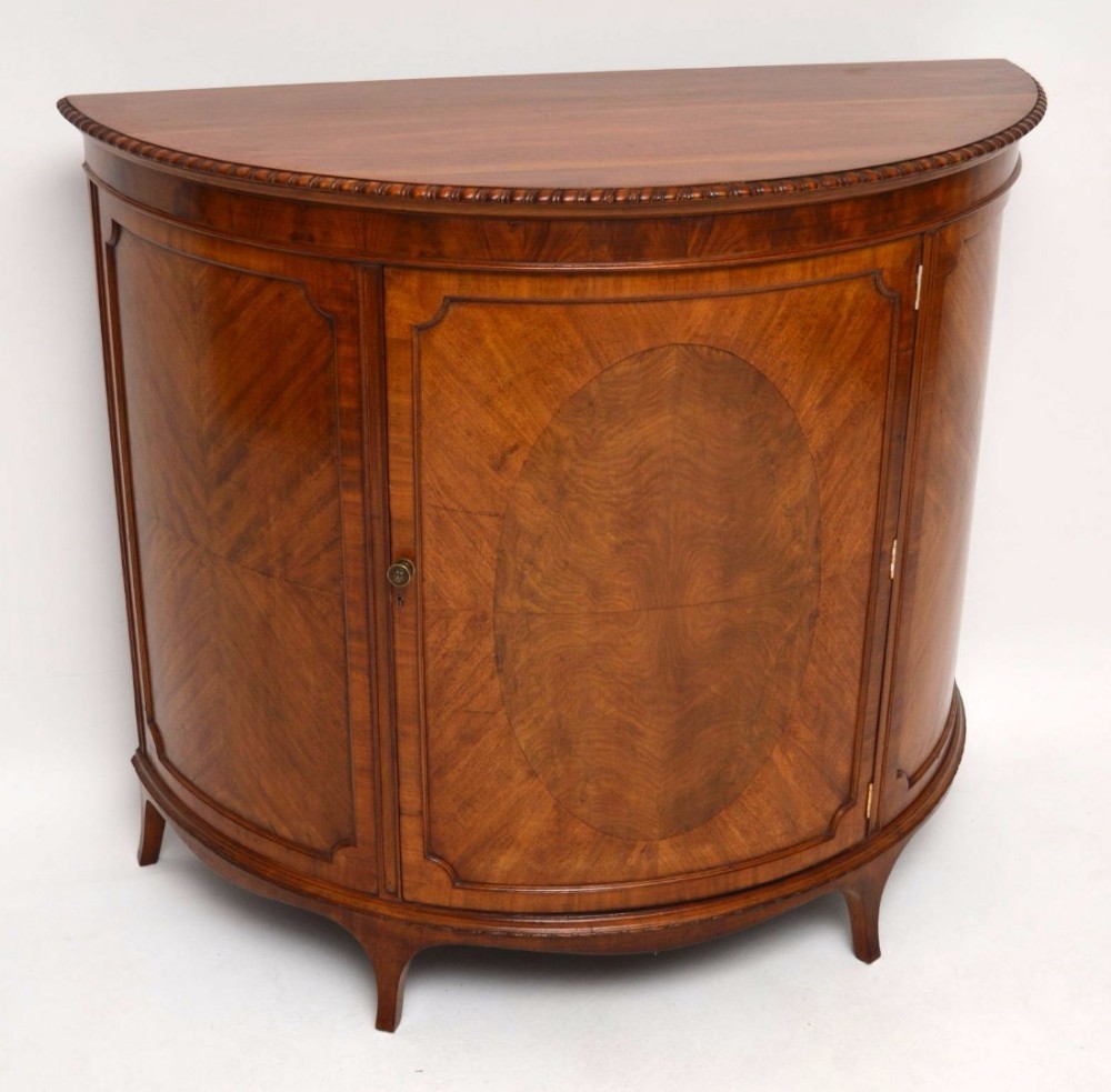 Antique Mahogany Curved Front Cabinet