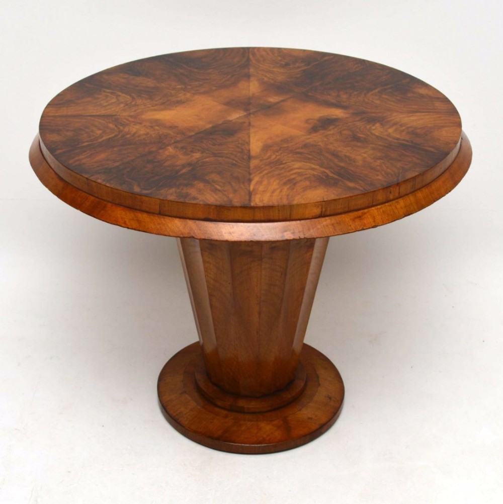 Art Deco Burr Walnut Coffee Table Vintage 1930's