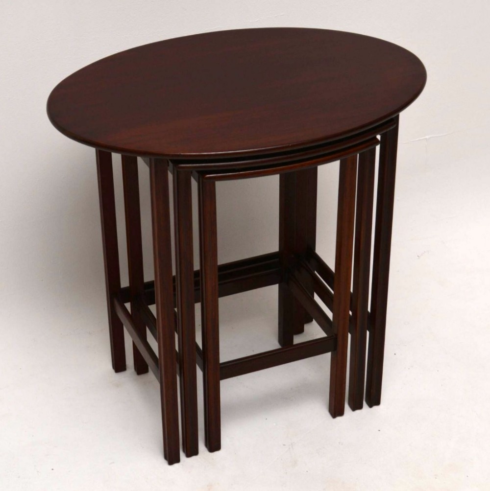 Antique Edwardian Mahogany Nest of Tables