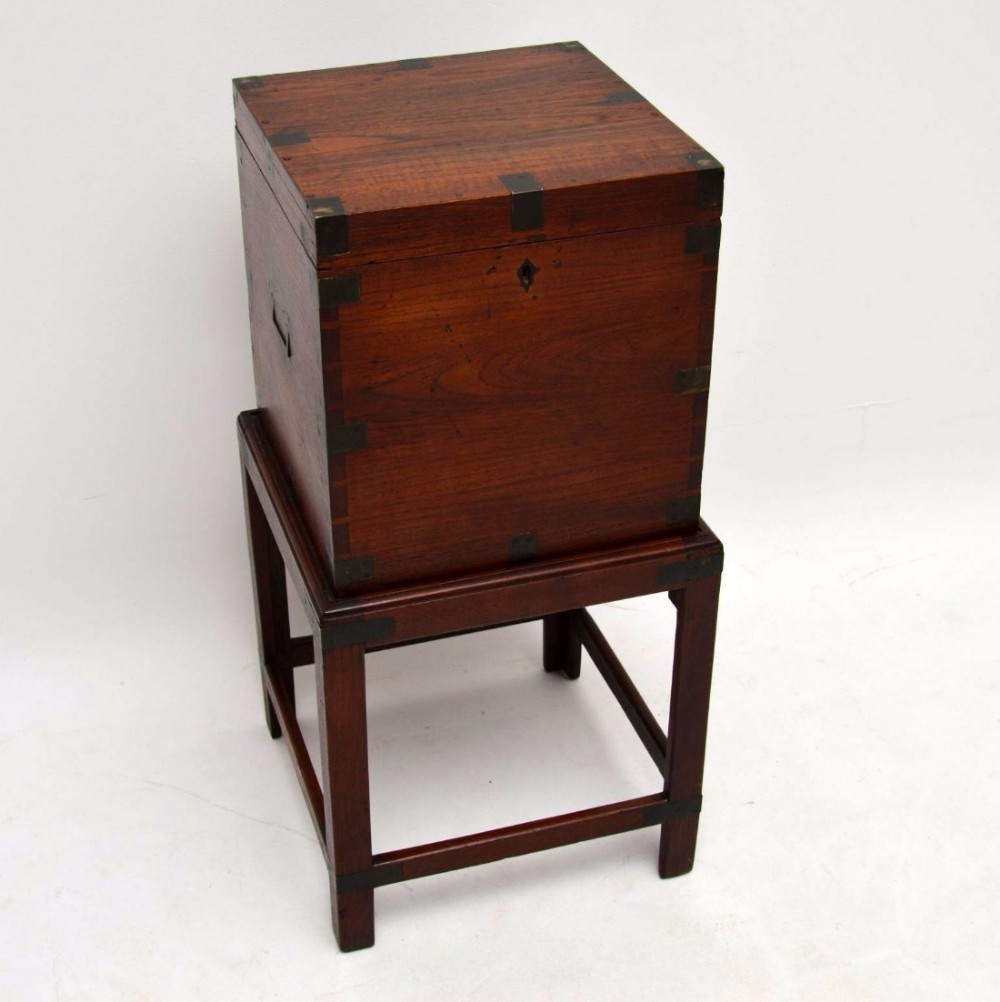 Antique Georgian Period Campaign Cellaret on Legs
