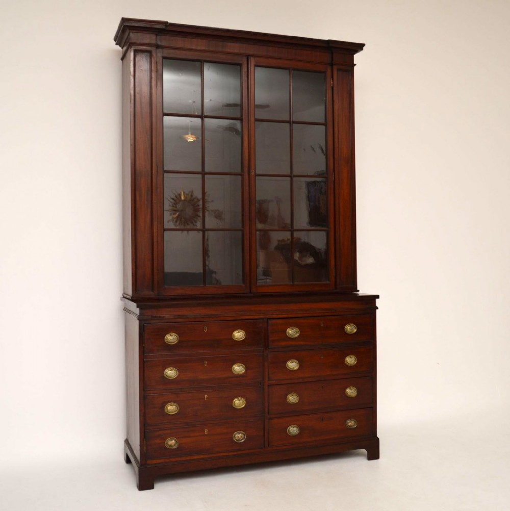 Antique Georgian Period Mahogany Bookcase 
