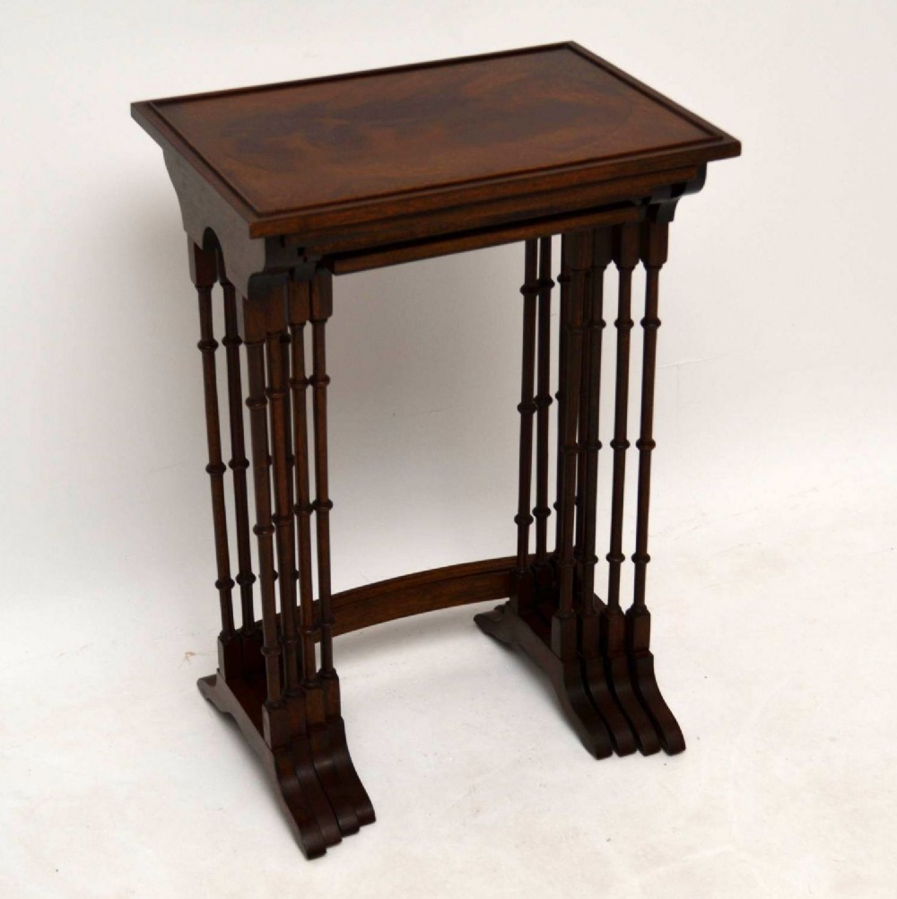 Antique Mahogany Nest of Four Tables 