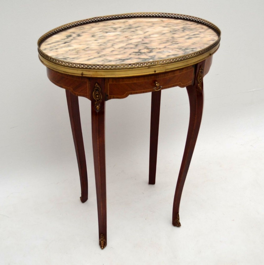 Antique French Marble Top Side Table
