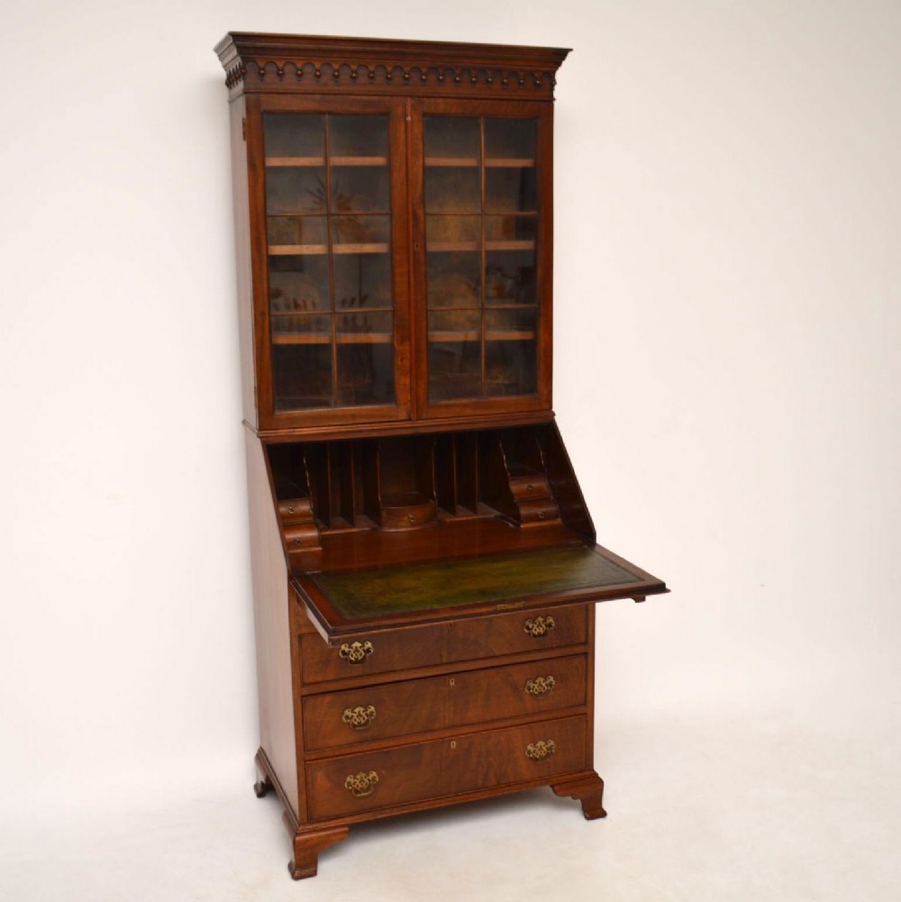 Antique Walnut Bureau Bookcase