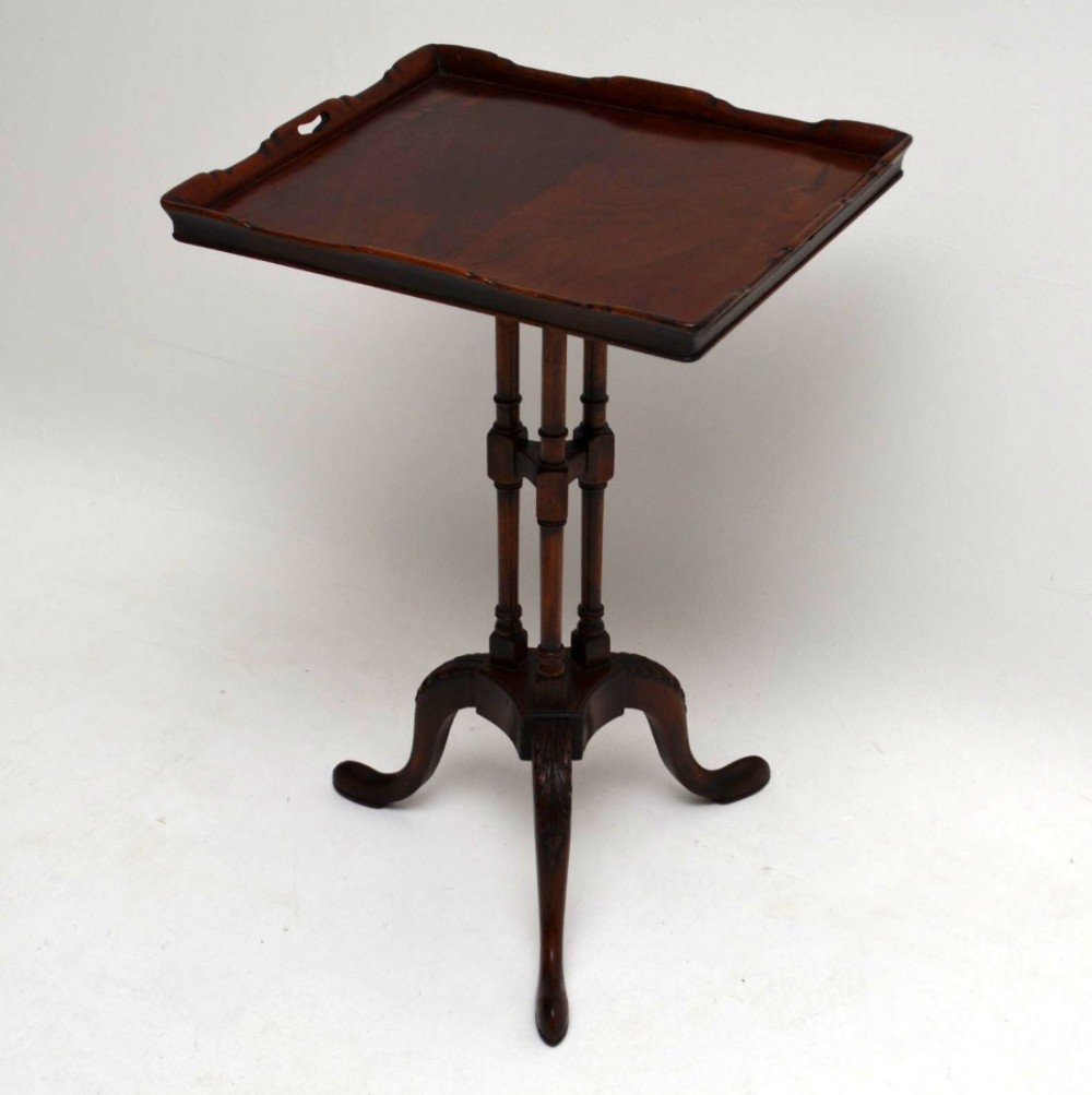 Antique Mahogany Tray Top Wine Table