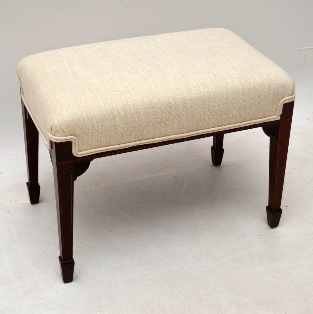 Antique Edwardian Mahogany Stool 