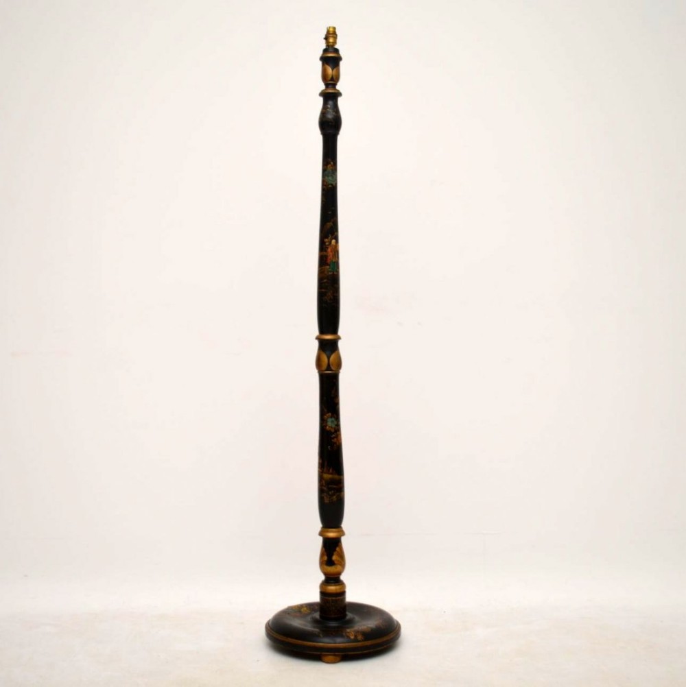 Antique Chinese Style Chinoiserie Lamp Stand