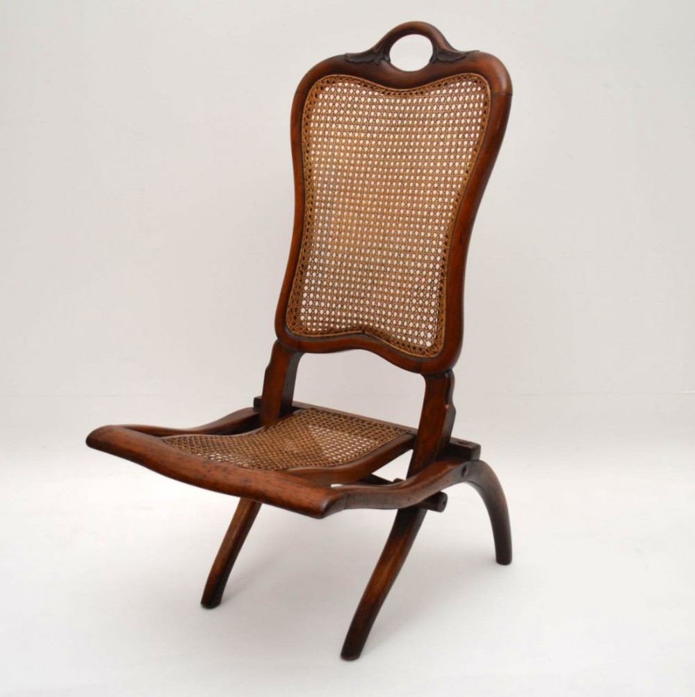 Antique Victorian Mahogany Folding Chair