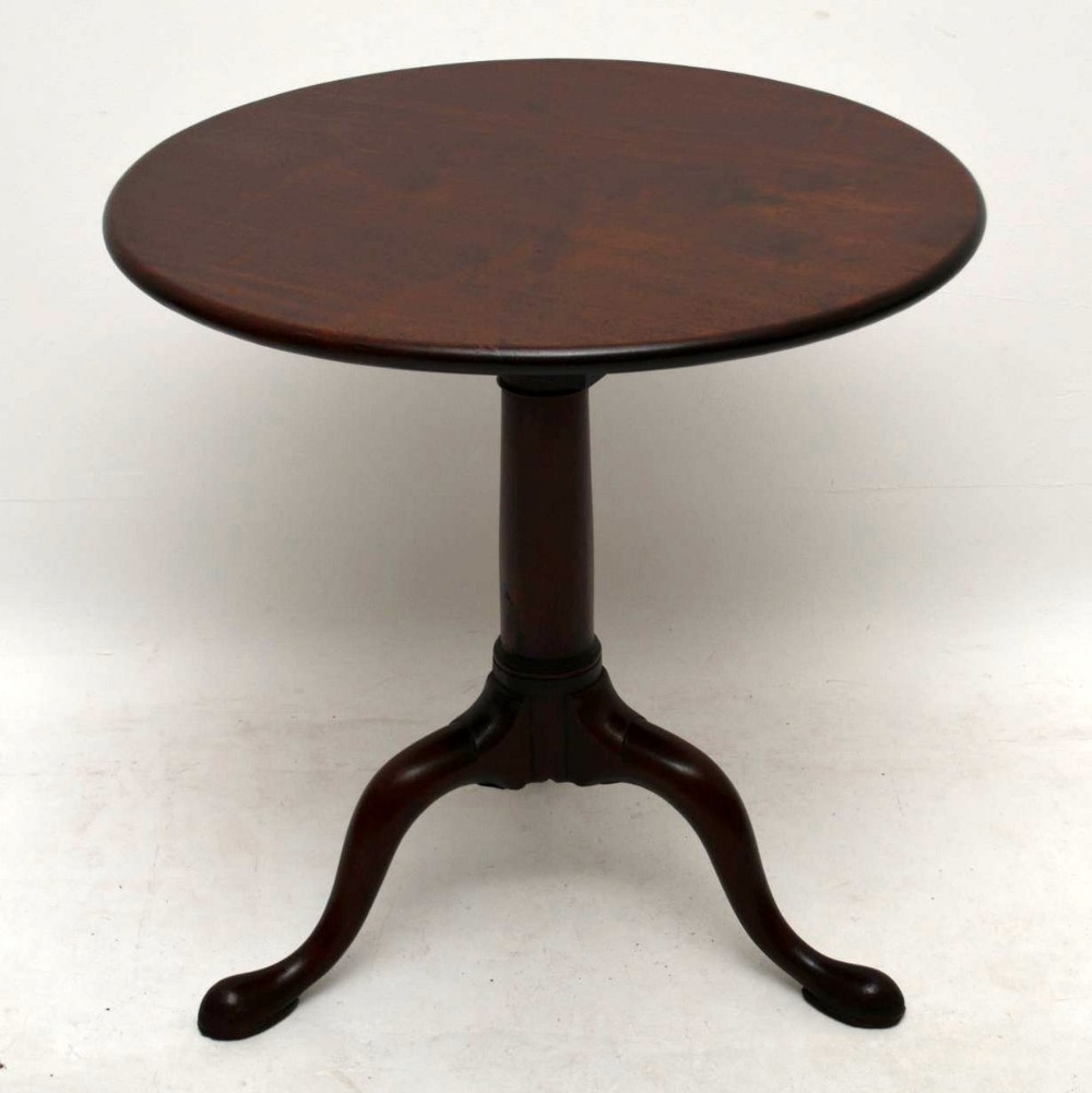  Antique George III Mahogany Birdcage Tripod Table