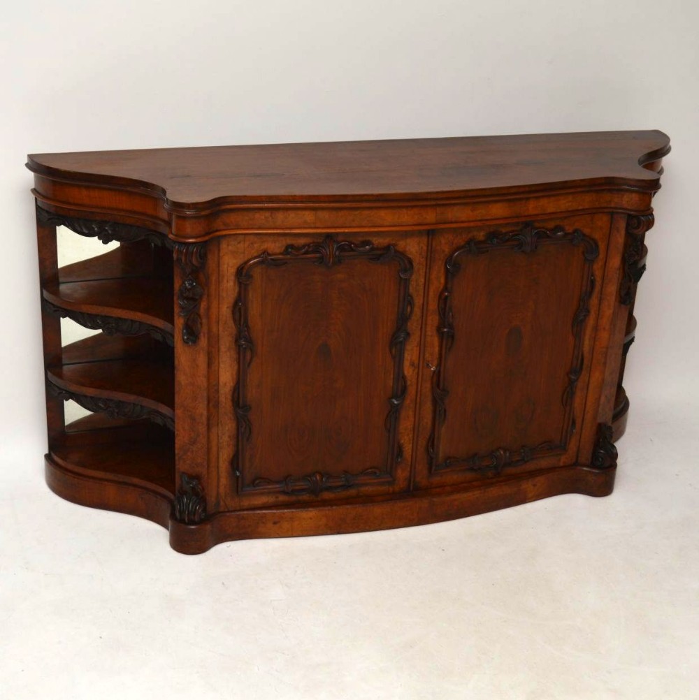 Antique Victorian Walnut Sideboard Credenza