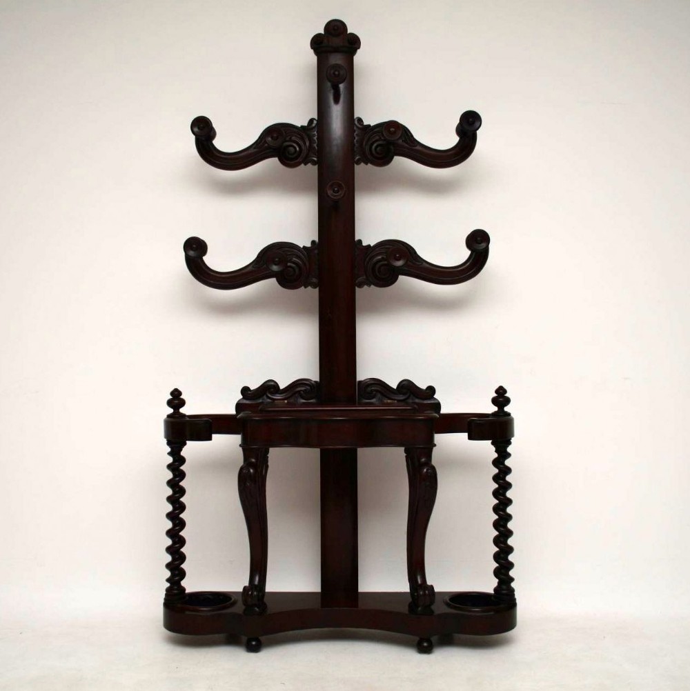 Antique Early Victorian Mahogany Hall Stand