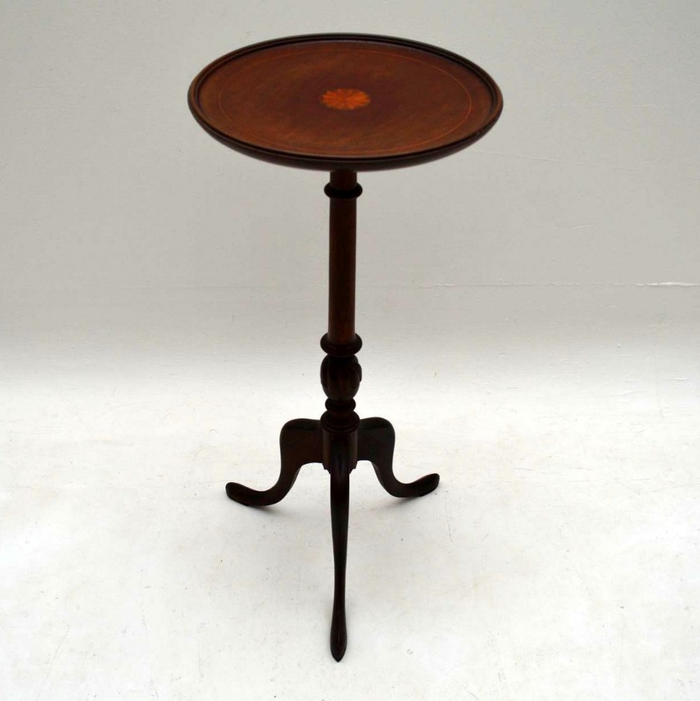 Antique Edwardian Inlaid Mahogany Wine Table
