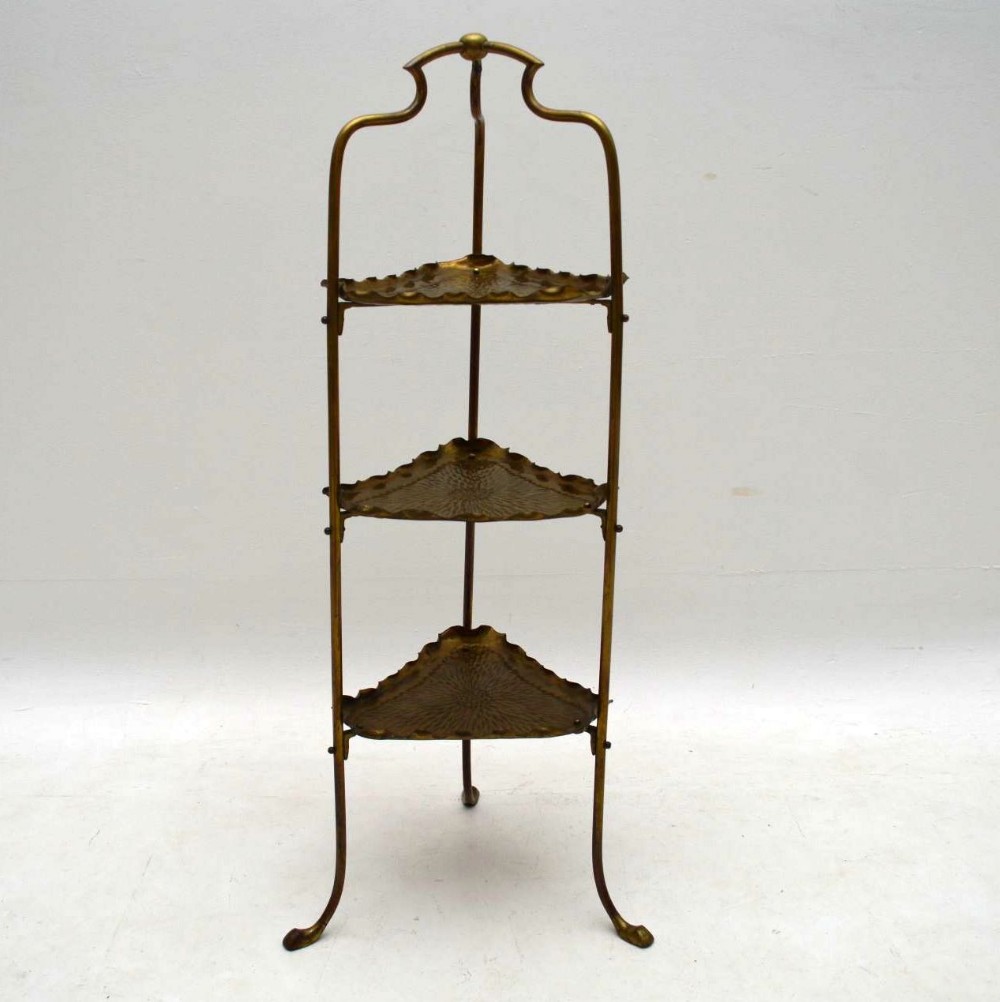 Antique Brass Cake Stand by Samuel Heath & Sons