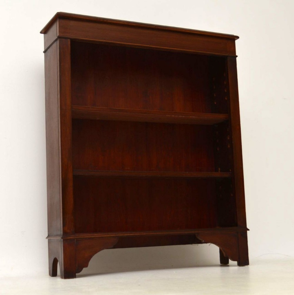  Antique Edwardian Mahogany Open Bookcase 