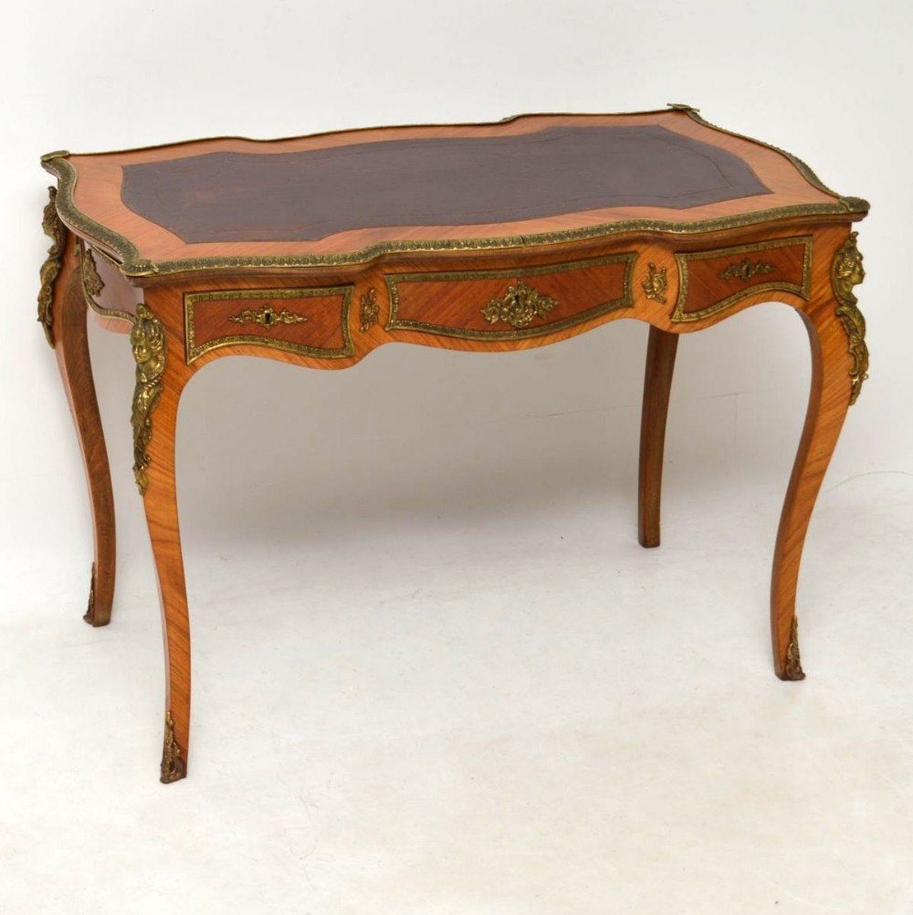 Antique French Ormolu Mounted Bureau Plat Desk