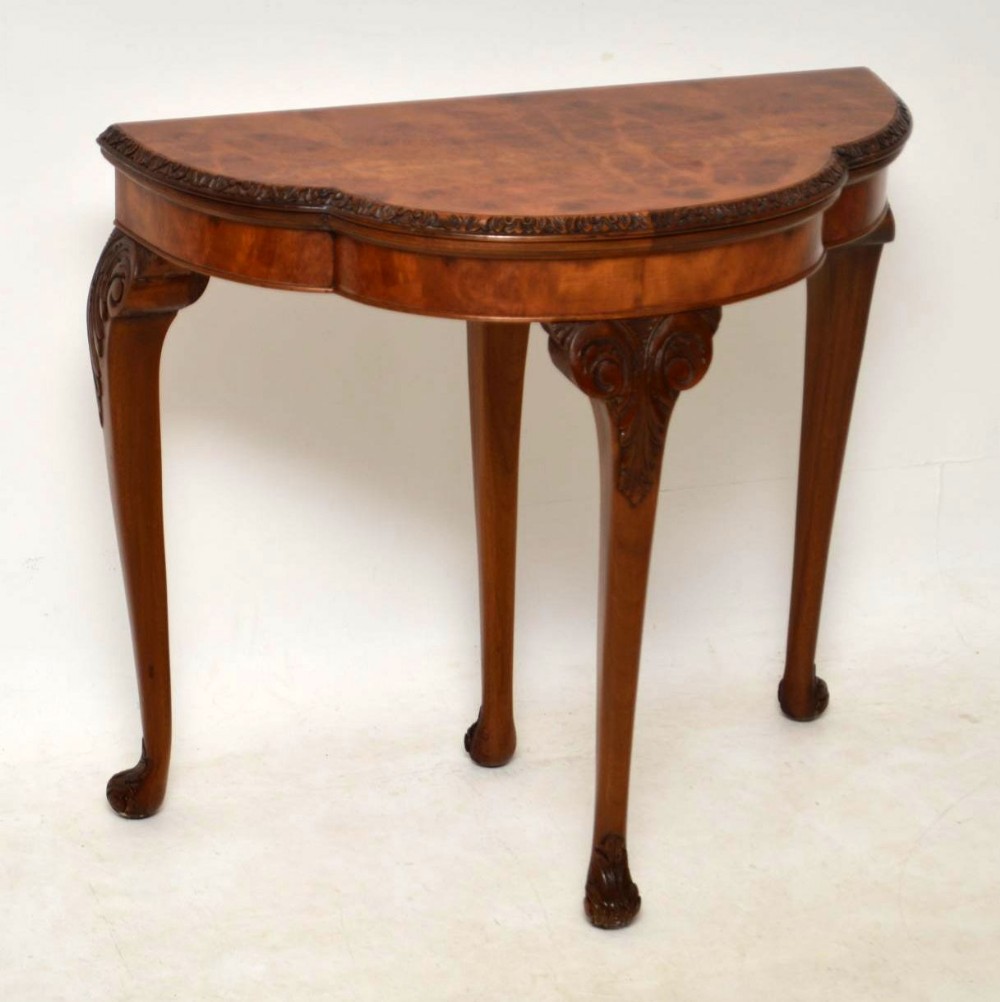 Antique Burr Walnut Card Table