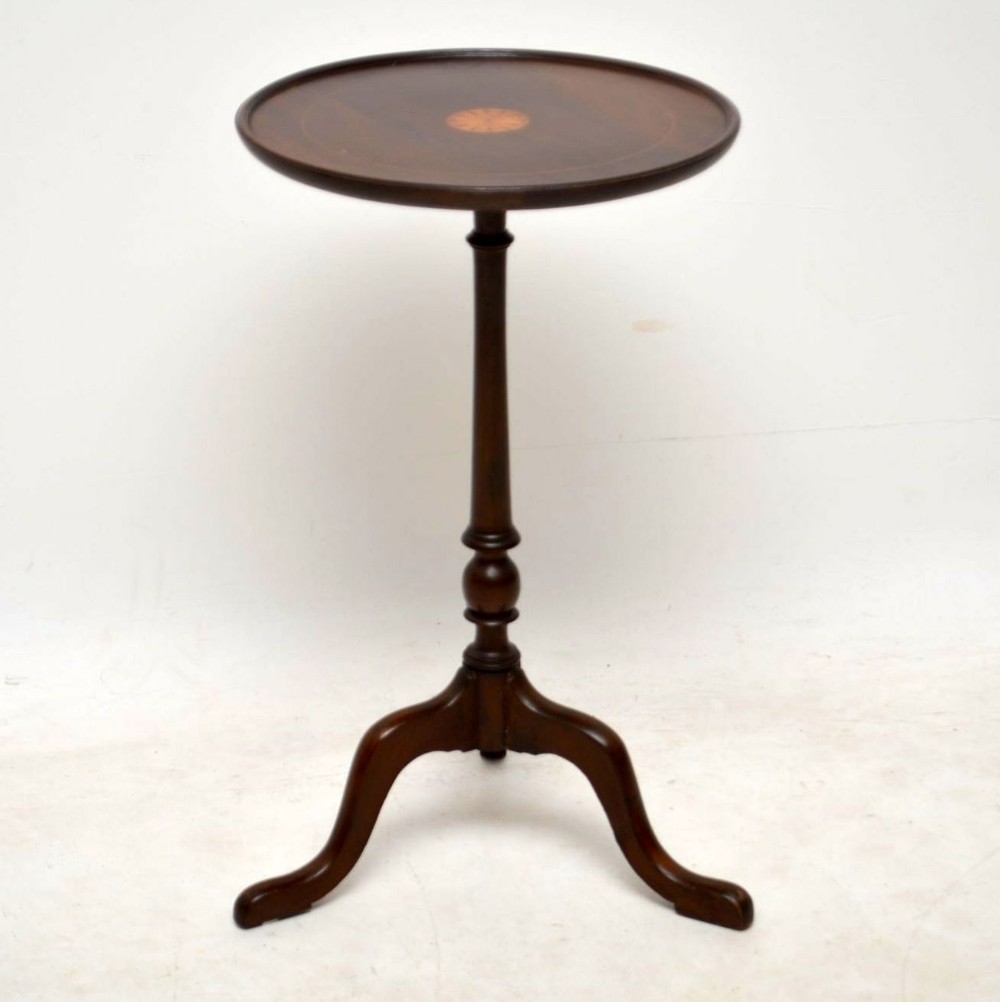 Antique Inlaid Mahogany Wine Table 