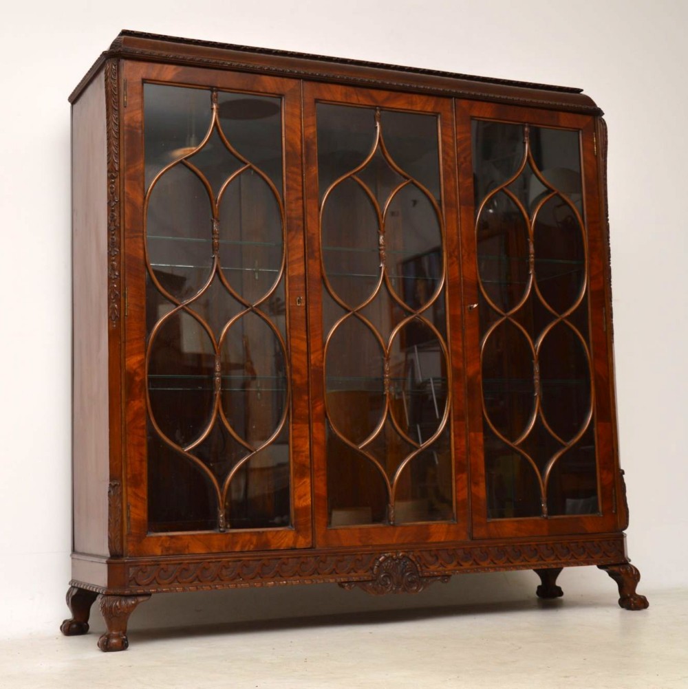 Antique Mahogany Astral Glazed Display Cabinet