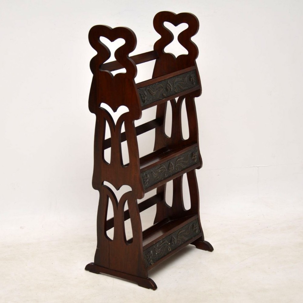 Antique Art Nouveau Open Bookcase