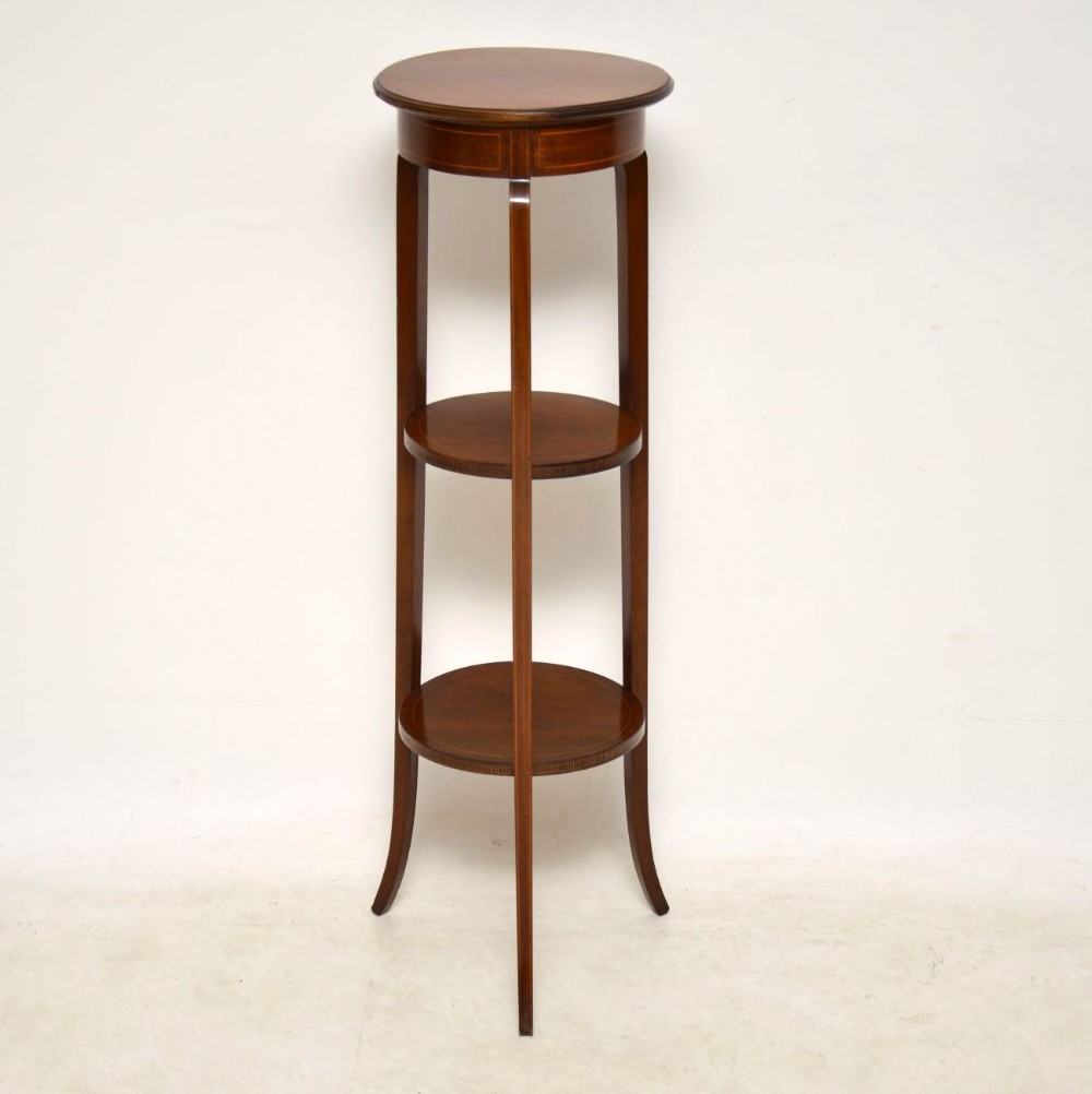 Antique Edwardian Inlaid Mahogany Jardiniere