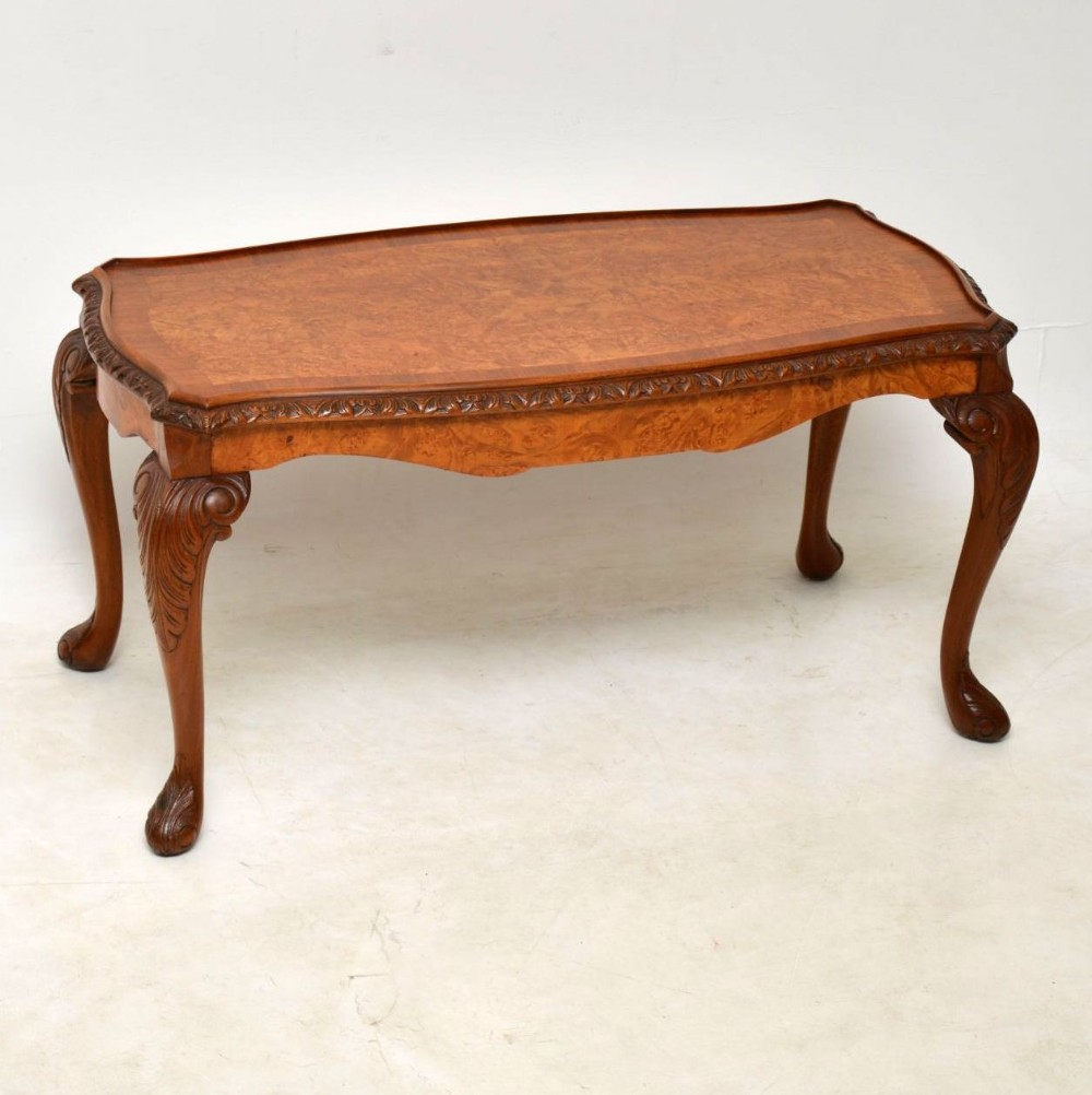 Antique Burr Walnut Coffee Table 