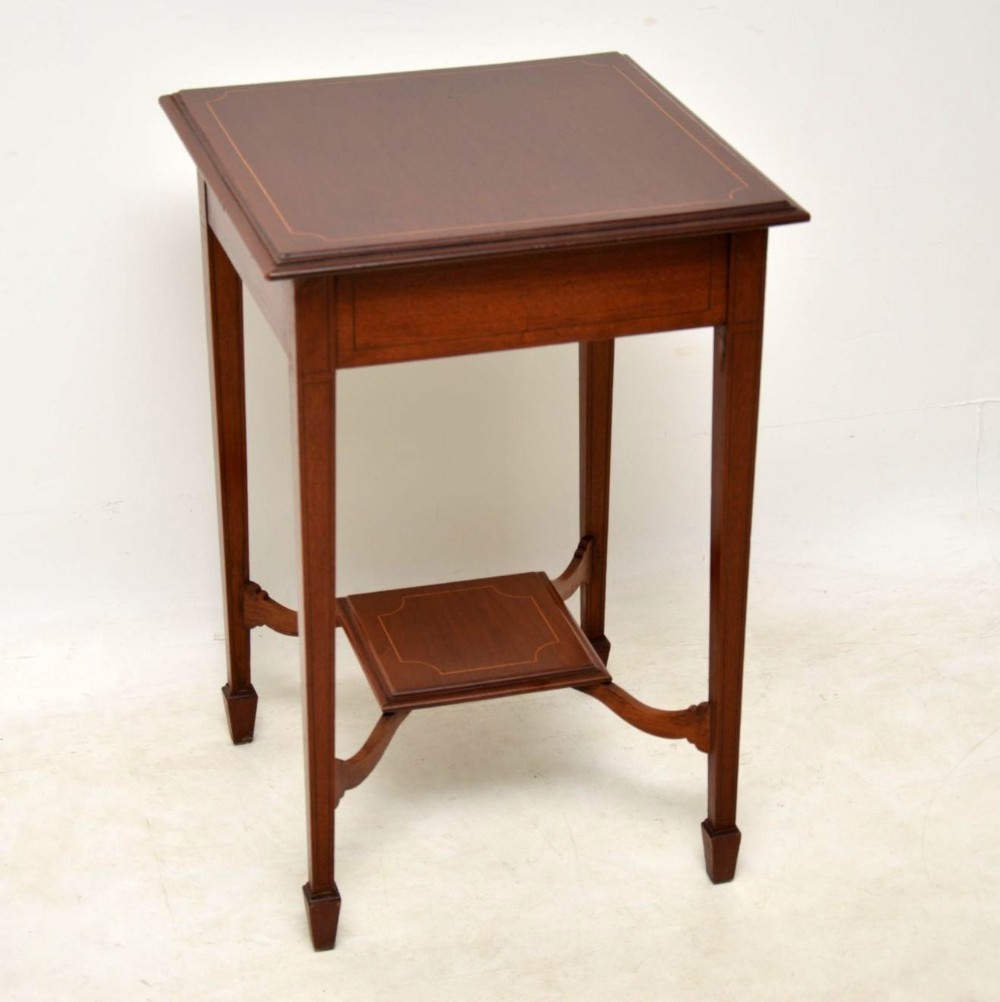 Antique Edwardian Inlaid Mahogany Occasional Table