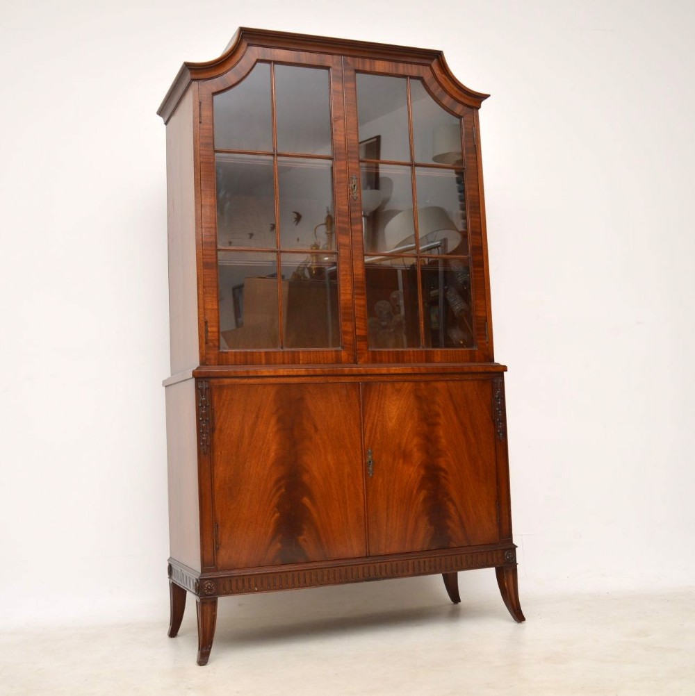 Antique Mahogany Glazed Bookcase 