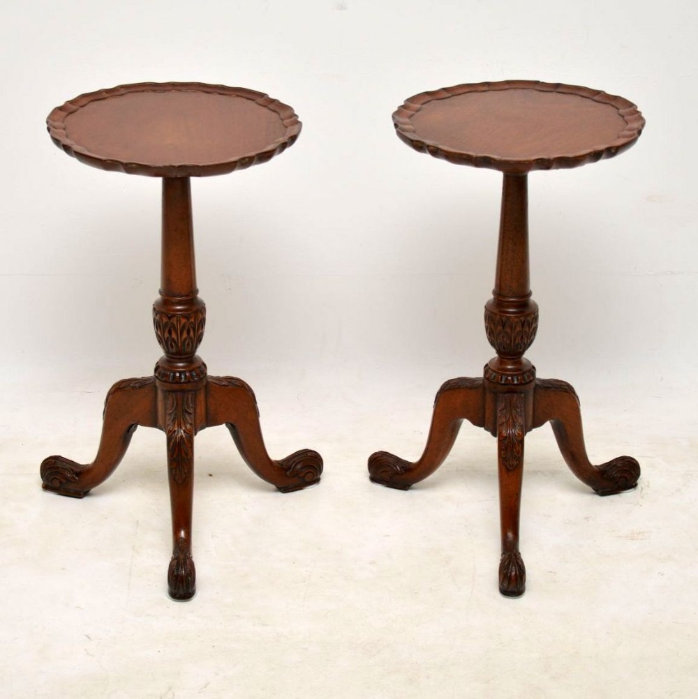 Pair of Antique Mahogany Wine Tables