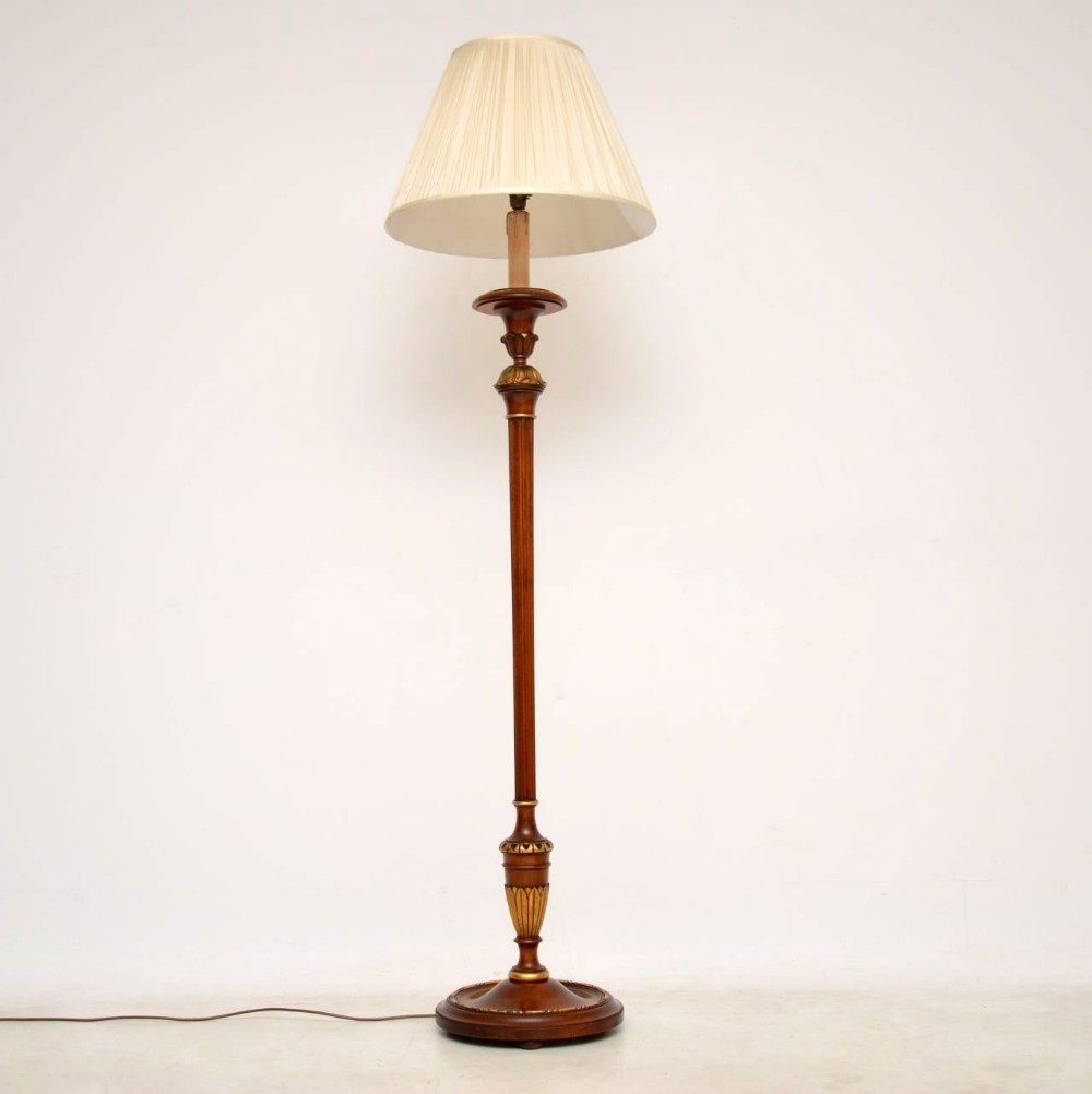 Antique Walnut & Gilt Lamp Stand