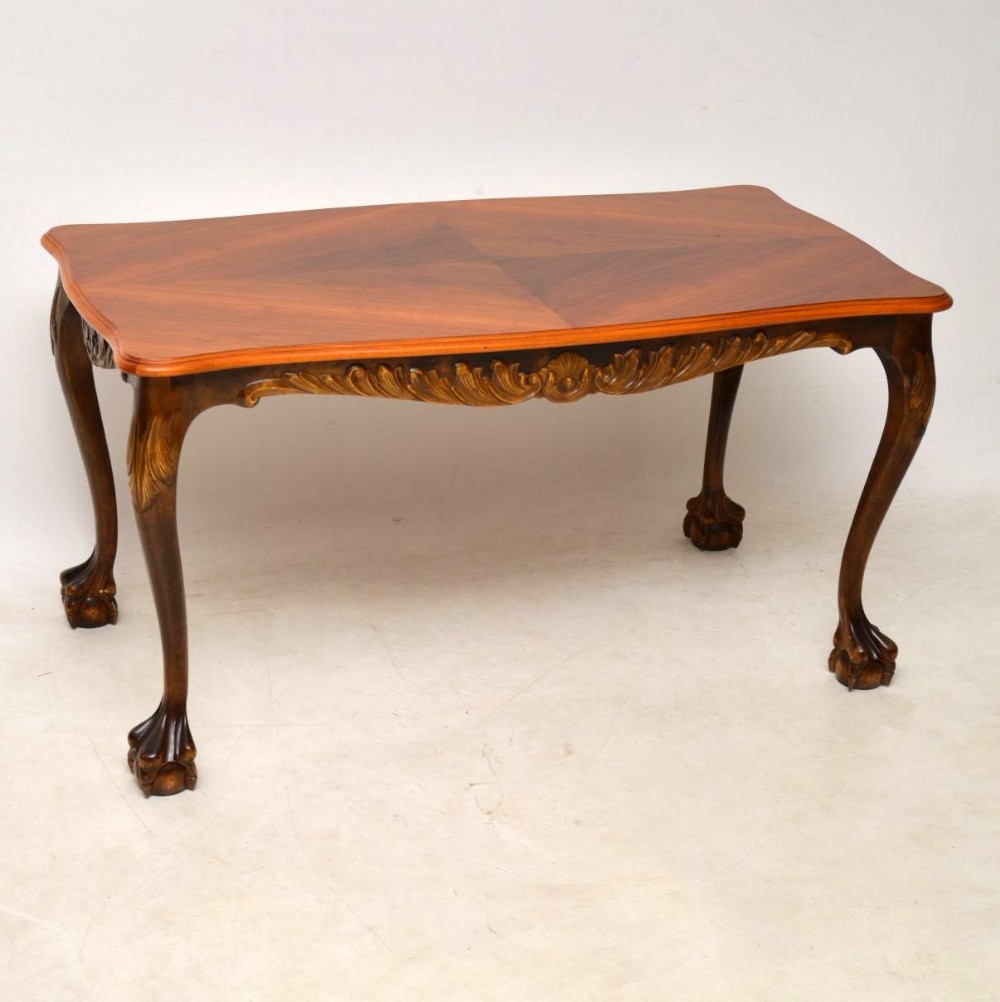  Antique Swedish Satin Birch Coffee Table 