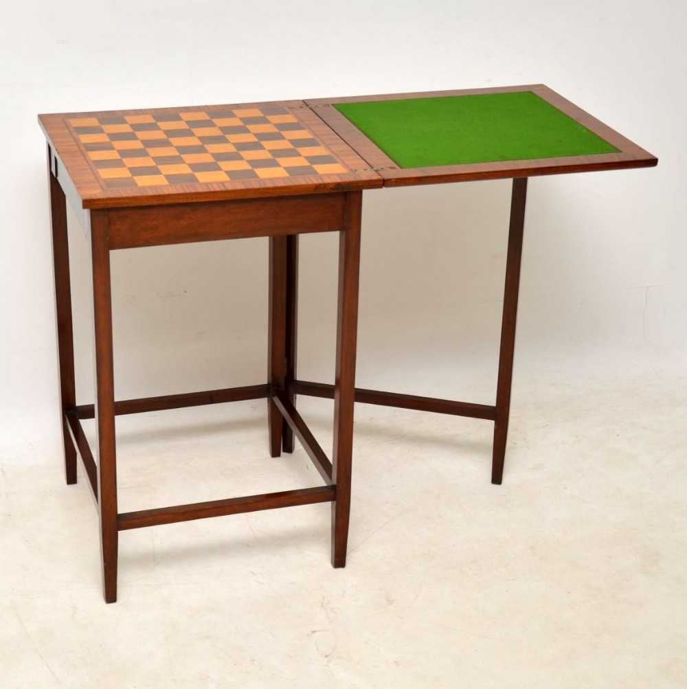Antique Edwardian Walnut Games Table