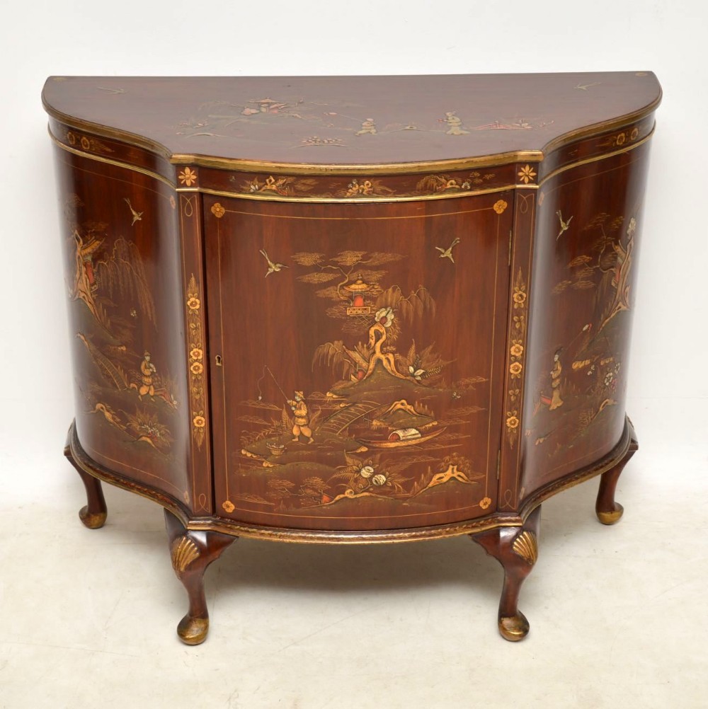  Antique Chinoiserie & Mahogany Side Cabinet
