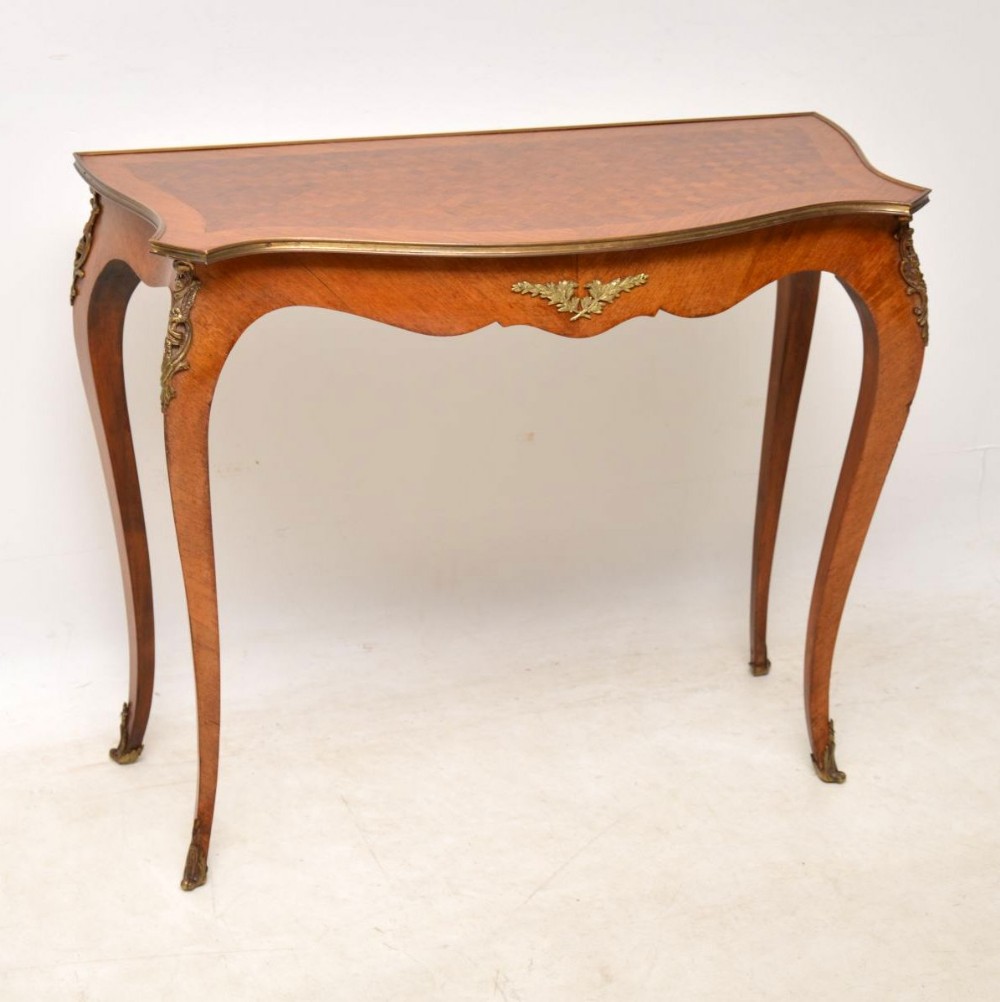 Antique French Inlaid Parquetry Console Table