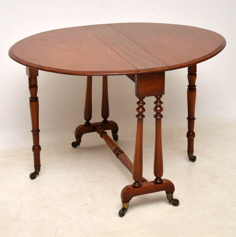 Antique Victorian Mahogany Drop Leaf Sutherland Table
