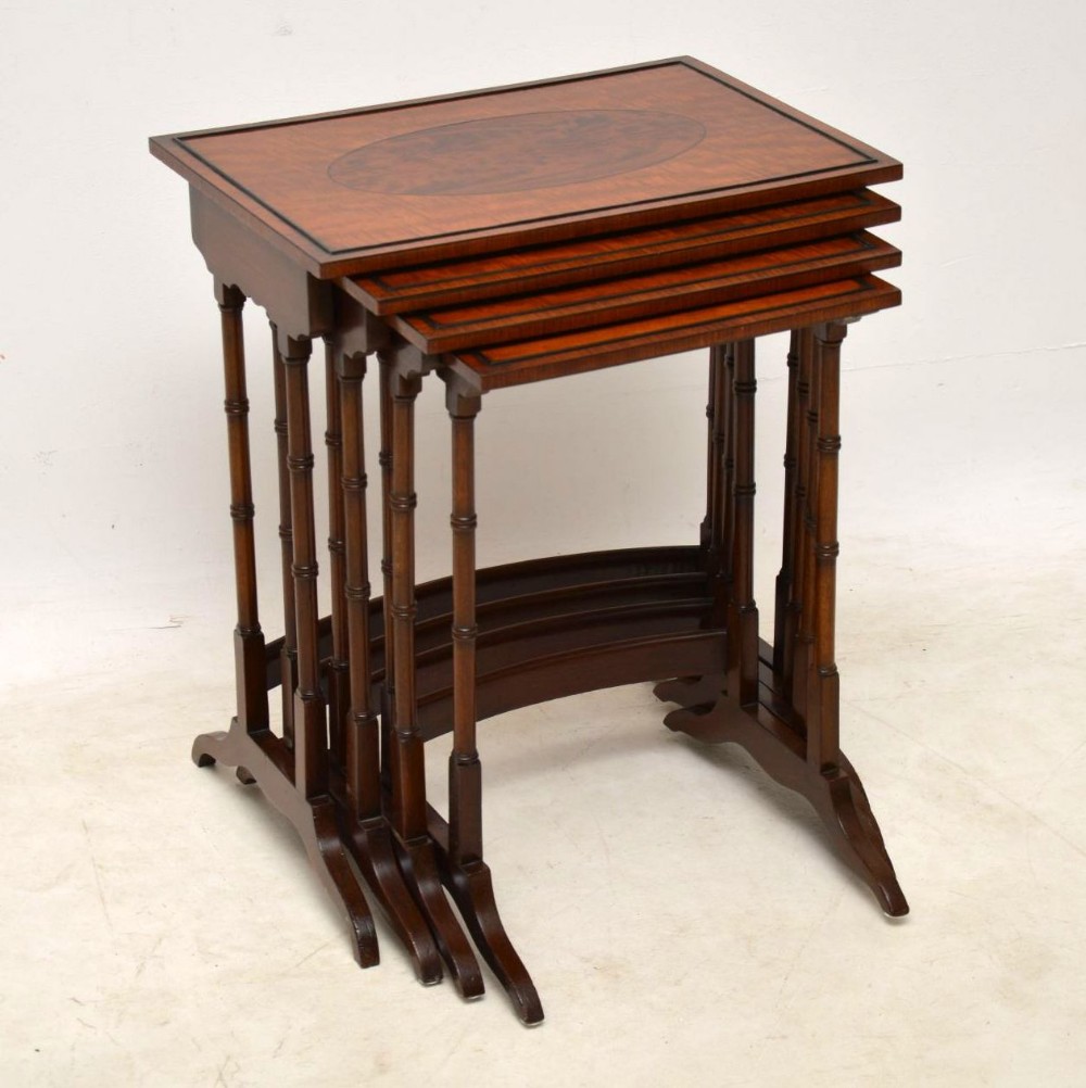 Antique Mahogany Nest of Four Tables 