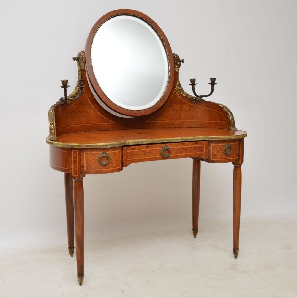Antique French Burr Walnut Dressing Table 
