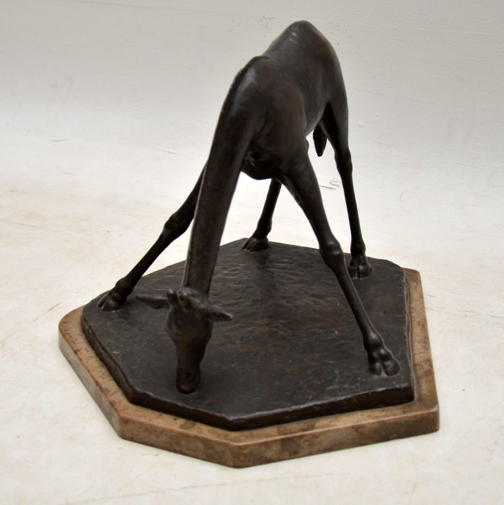 Art Deco Bronze Sculpture of a Giraffe by Herbert Palliser