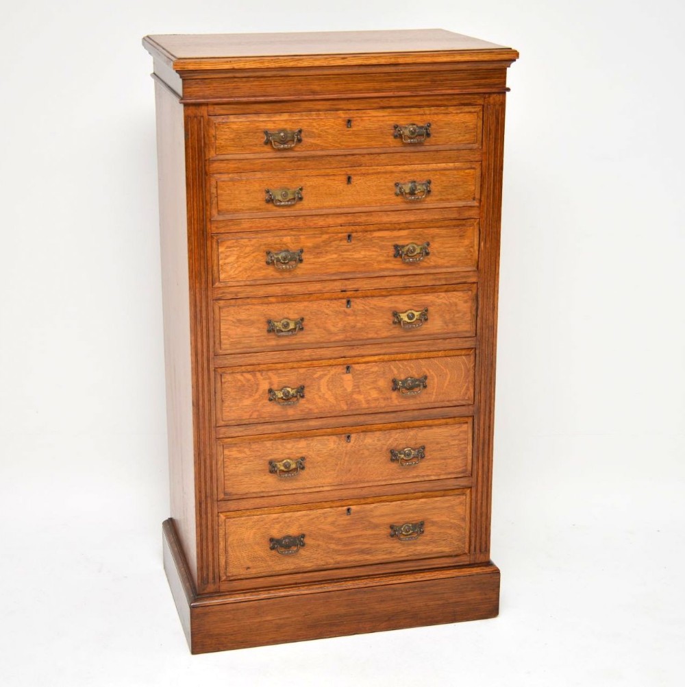 Antique Victorian Oak Chest of Drawers 