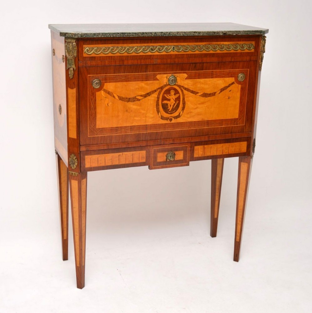 Antique Swedish Marble Top Secretaire