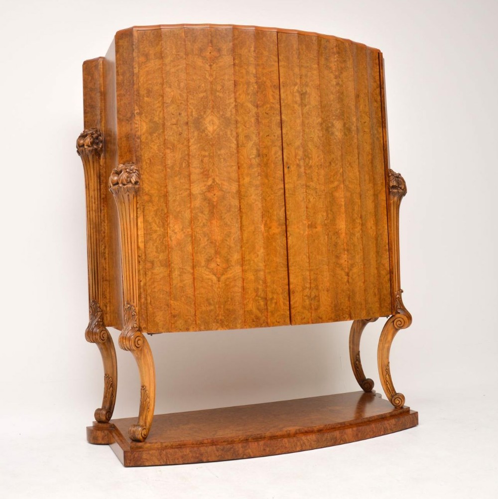 Art Deco Burr Walnut Cocktail Cabinet by H & L Epstein
