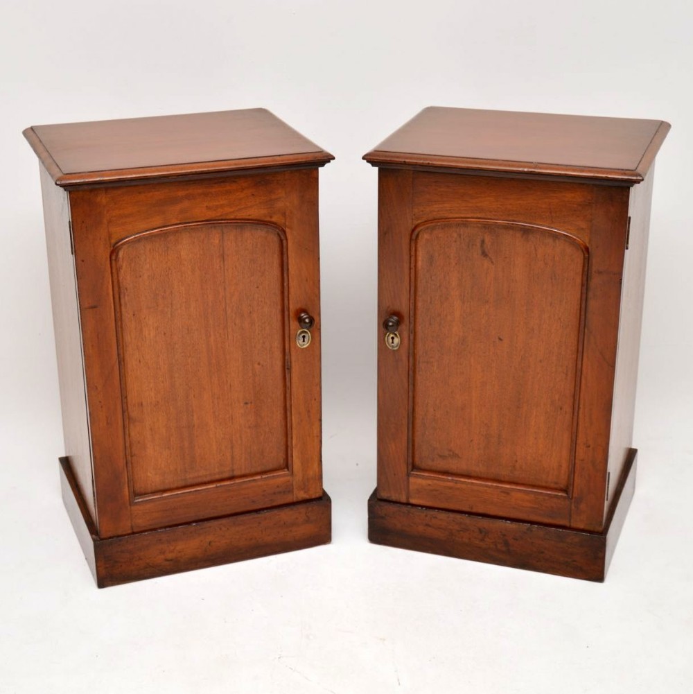 Pair of Antique Victorian Mahogany Bedside Cabinets