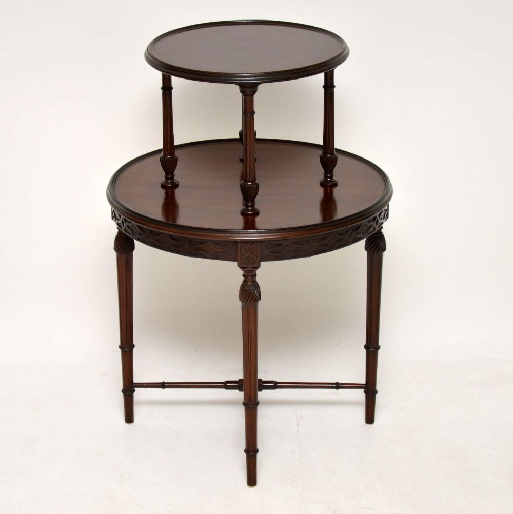 Antique Mahogany Two Tier Table