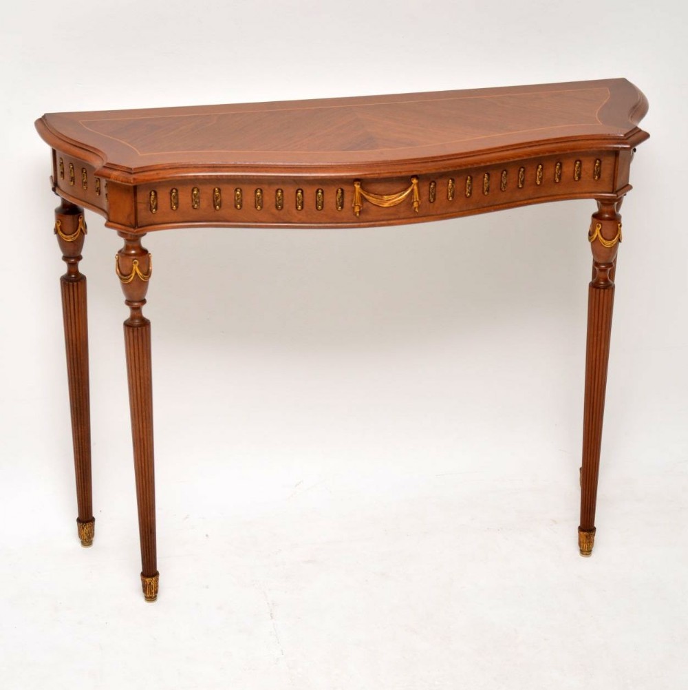 Antique French Kingwood & Walnut Console Table