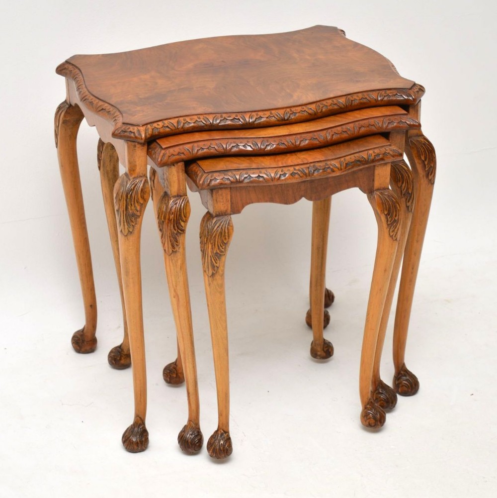 Antique Burr Walnut Nest of Tables