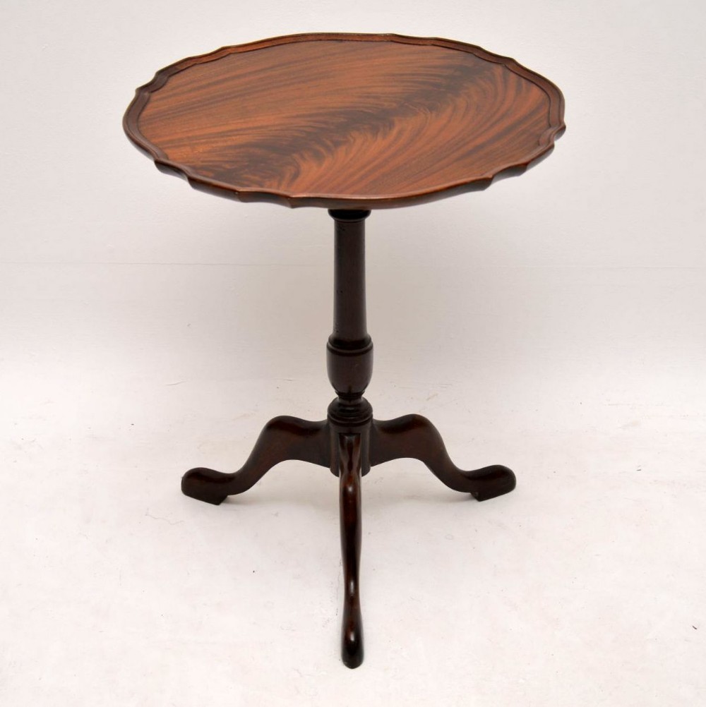 Antique Mahogany Pie Crust Occasional Table 