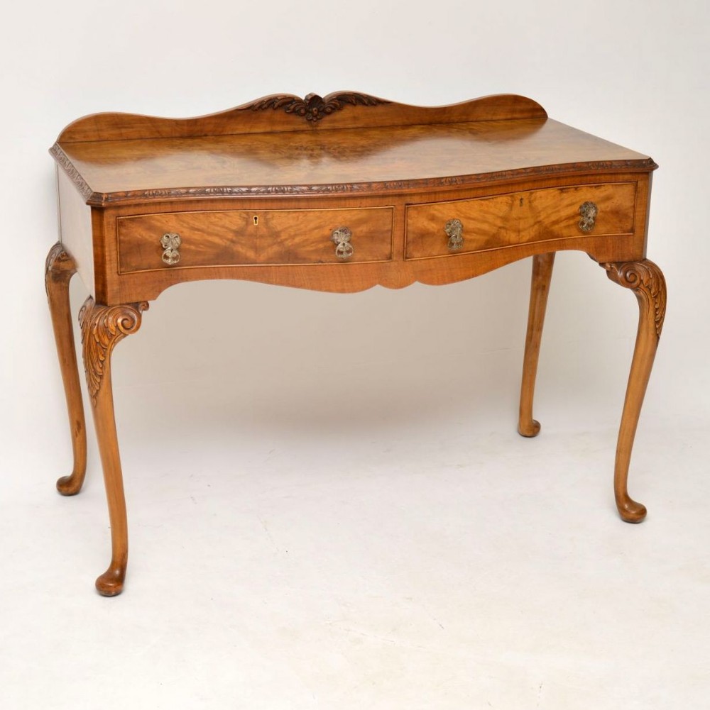 Antique Burr Walnut Console Table 