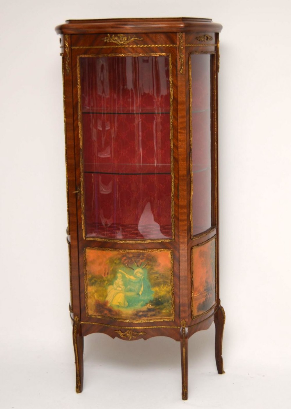 Antique French Style Ormolu Mounted Display Cabinet