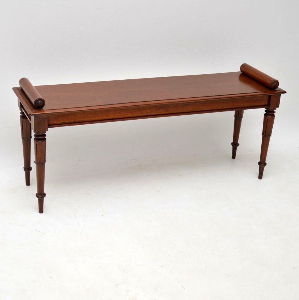 Antique William IV Mahogany Bench 